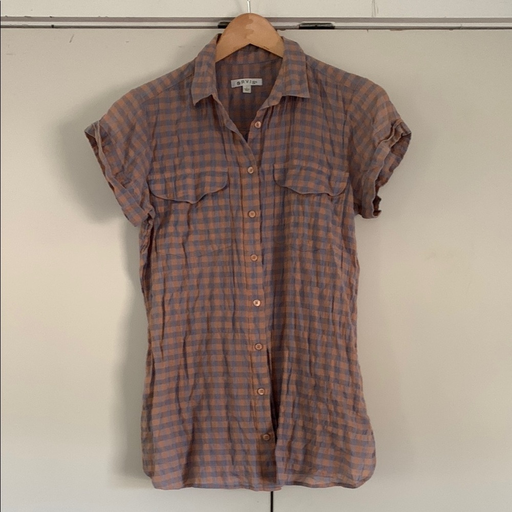 Plaid Button-Up Shirt